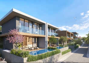 Modern style villas with lake views.