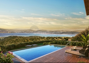 Modern style villas with lake views.