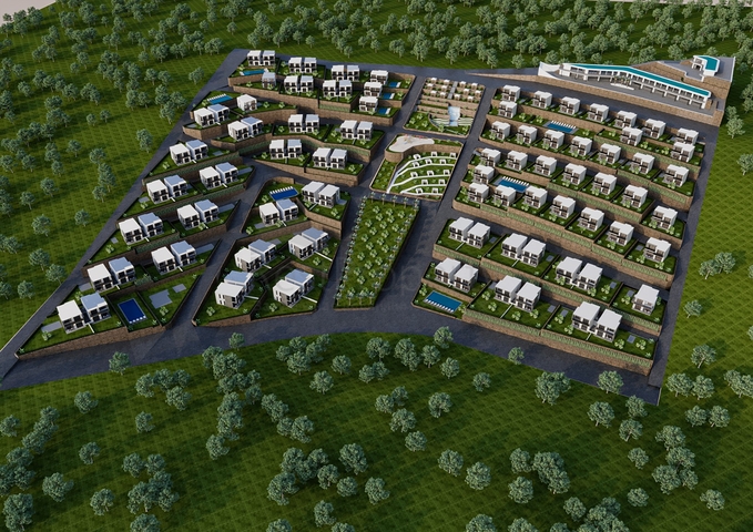 An ideal apartment complex surrounded by lush greenery.