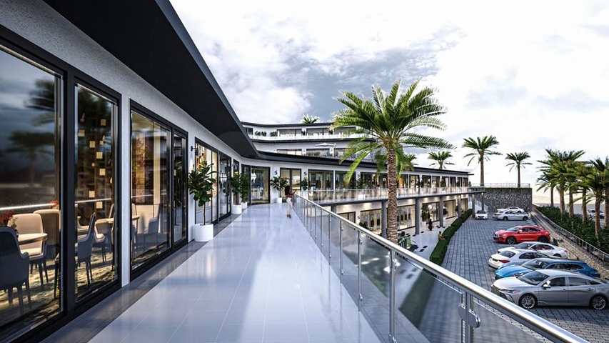 An ideal apartment complex surrounded by lush greenery.