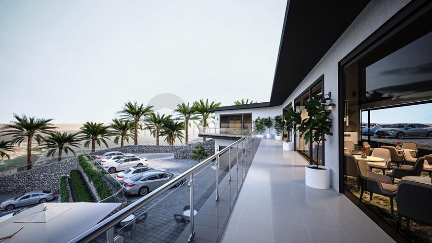 An ideal apartment complex surrounded by lush greenery.