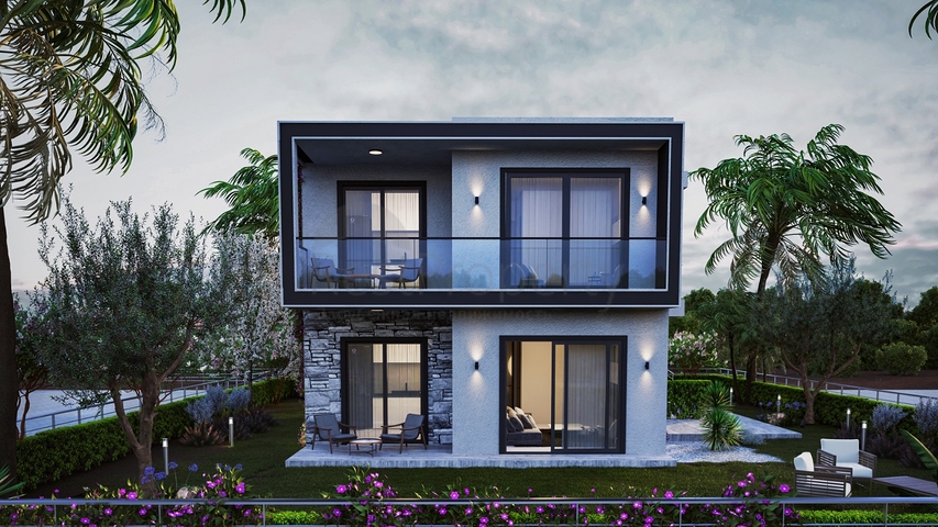 An ideal apartment complex surrounded by lush greenery.