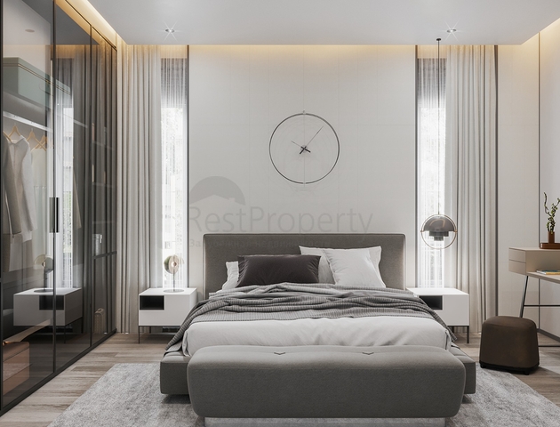 An ideal apartment complex surrounded by lush greenery.