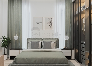 An ideal apartment complex surrounded by lush greenery.