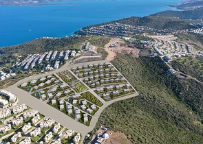 An ideal apartment complex surrounded by lush greenery.