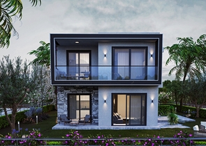 An ideal apartment complex surrounded by lush greenery.