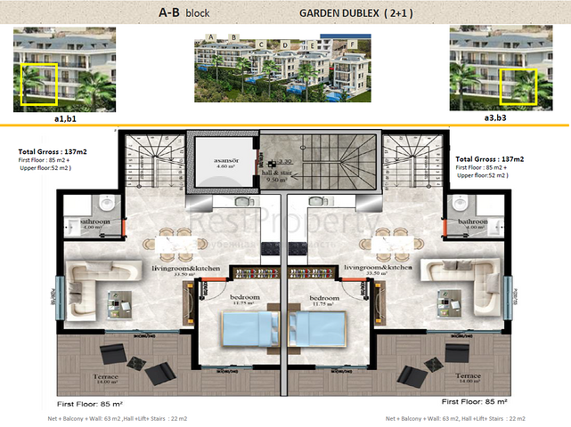 Luxury life style - Under construction project - Kestel / Alanya 