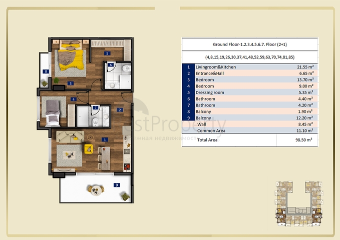 Luxury life style - Best Location - New project in Tosmur /Alanya 