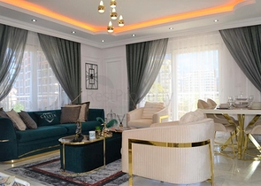 2+1 apartment with sea view in Mahmutlar district