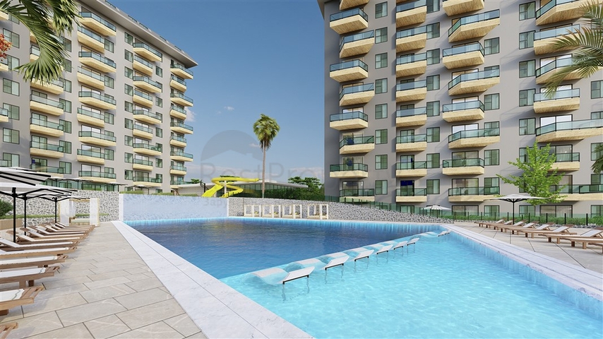 1+1 apartment in a newly built building in Avsallar district