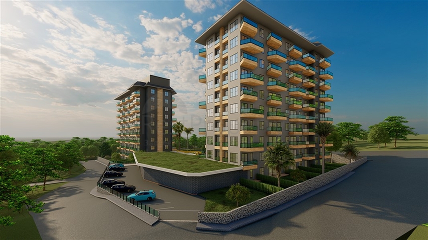 1+1 apartment in a newly built building in Avsallar district