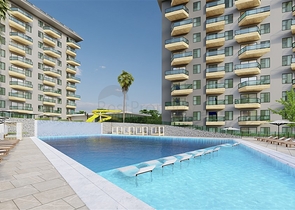 1+1 apartment in a newly built building in Avsallar district