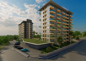 1+1 apartment in a newly built building in Avsallar district