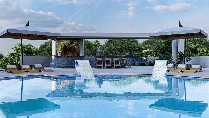 One-bedroom apartment with panoramic mountain views in the Mahmutlar area