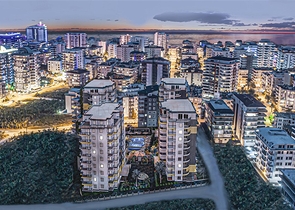 One-bedroom apartment with panoramic mountain views in the Mahmutlar area