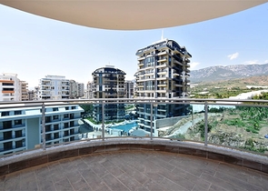 One-bedroom apartment with panoramic mountain views in the Mahmutlar area