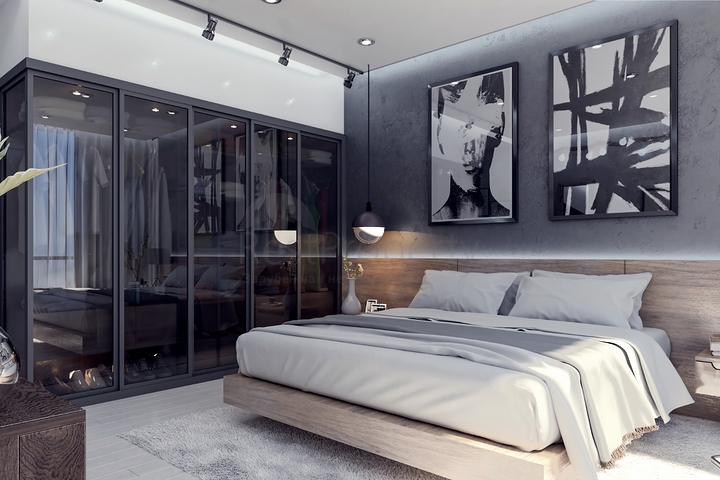 Attractive villas surrounded by lush nature