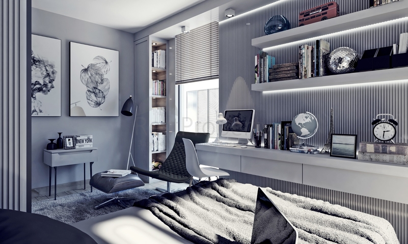 Attractive villas surrounded by lush nature