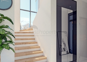 Attractive villas surrounded by lush nature