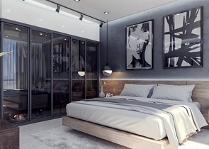 Attractive villas surrounded by lush nature