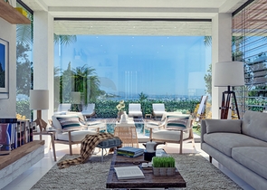 Attractive villas surrounded by lush nature