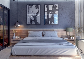 Attractive villas surrounded by lush nature