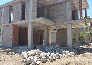 Attractive villas surrounded by lush nature