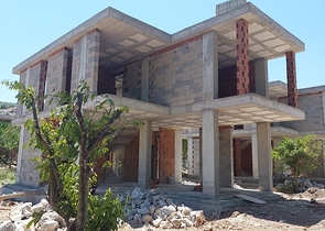 Attractive villas surrounded by lush nature