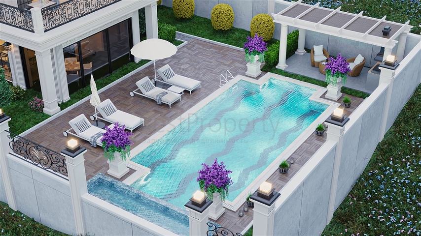 Villa with sea view 5+1 in Kargicak area