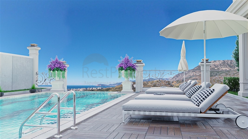 Villa with sea view 5+1 in Kargicak area