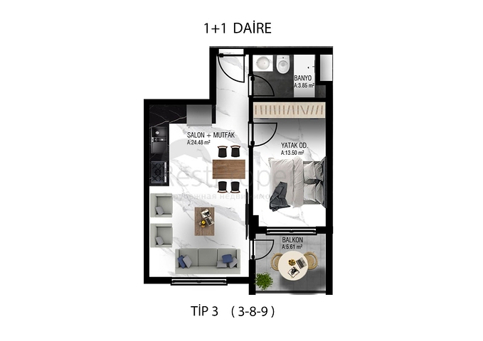 Investor deal - under construction project in Oba / Alanya 