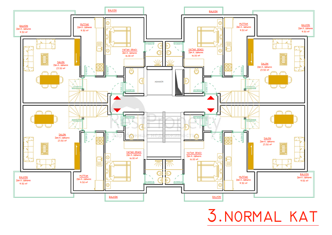 Modest Building - Under construction complex - In Oba / Alanya 