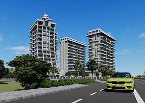 High floor -Best Deal - 1 bedroom apt -in Mahmutlar / Alanya 