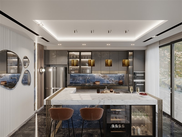 Luxury life style - Sea and Castle view - 4 bedroom Villa - in Alanya 