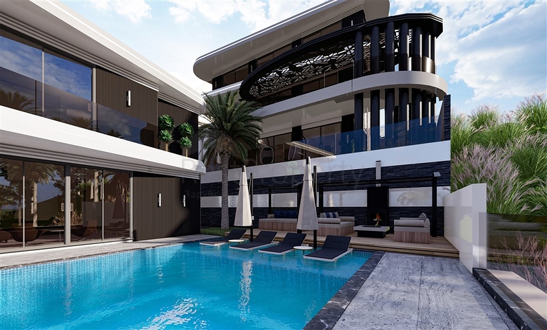 Luxury life style - Sea and Castle view - 4 bedroom Villa - in Alanya 