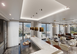 Luxury life style - Sea and Castle view - 4 bedroom Villa - in Alanya 