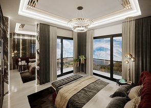 Luxury life style - Sea and Castle view - 4 bedroom Villa - in Alanya 