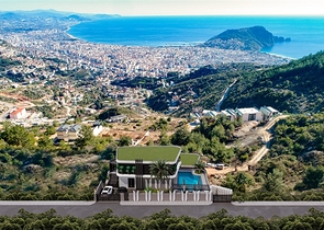 Luxury life style - Sea and Castle view - 4 bedroom Villa - in Alanya 
