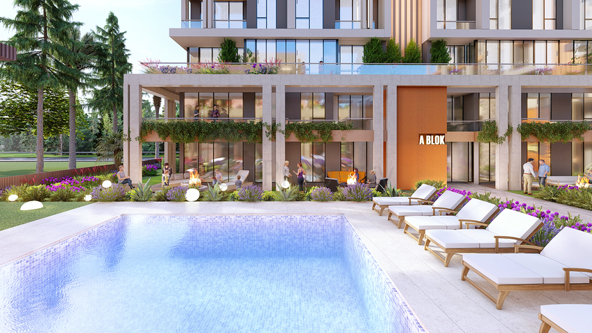 An investment project at the excavation stage in the Sanjaktepe area