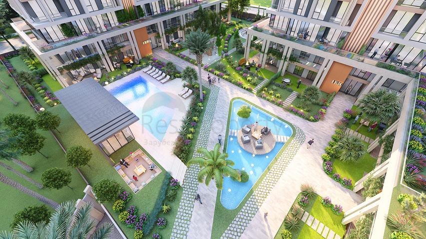 An investment project at the excavation stage in the Sanjaktepe area