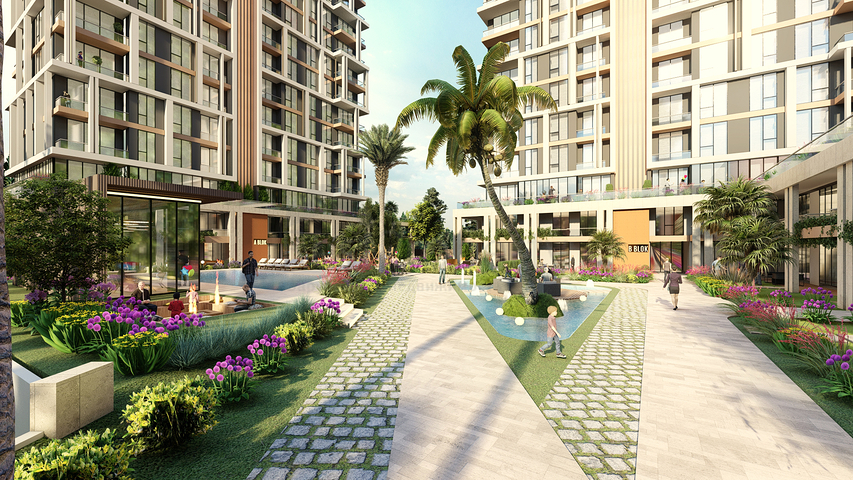 An investment project at the excavation stage in the Sanjaktepe area