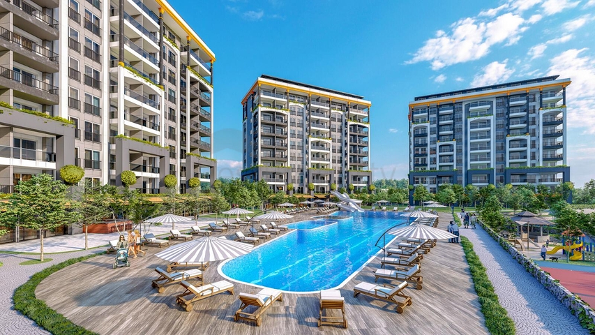 Apartments in a luxury complex in Avsallar