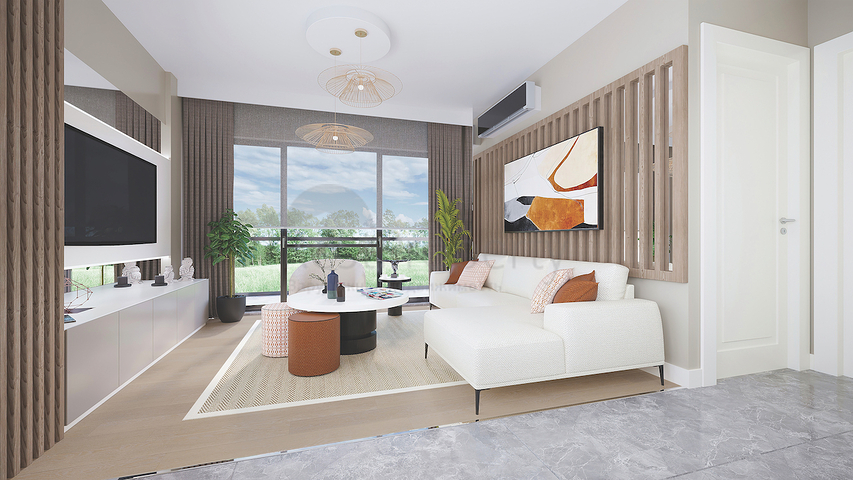 2+1 apartments in an eco-friendly complex surrounded by coniferous forest in the area of Dortepe in the eastern part of Bodrum.