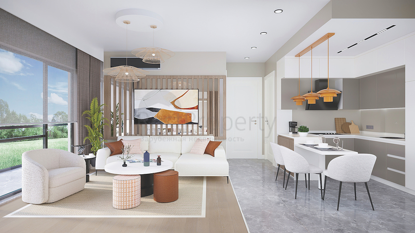 2+1 apartments in an eco-friendly complex surrounded by coniferous forest in the area of Dortepe in the eastern part of Bodrum.