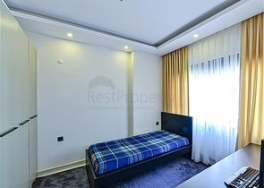 Furnished 1+1 Apartment in Oba, Alanya – Designer Interior & Resort-Style Complex