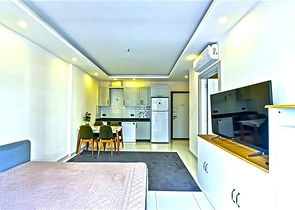 Furnished 1+1 Apartment in Oba, Alanya – Designer Interior & Resort-Style Complex