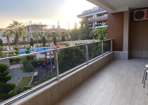Furnished 1+1 Apartment with Terrace in Oba, Alanya