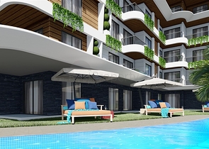 1+1 Apartment in Oba, Alanya – Resort-Style Complex with SPA