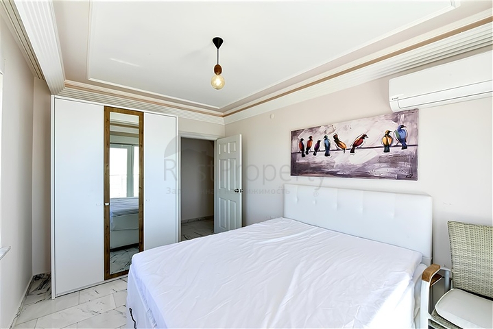 Seafront 2+1 Apartment in Tosmur, Alanya – Panoramic Sea View