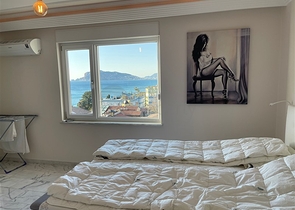 Seafront 2+1 Apartment in Tosmur, Alanya – Panoramic Sea View